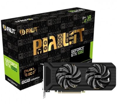 Лот: 12134479. Фото: 1. Видеокарта Palit PCI-E PA-GTX1080... Видеокарты