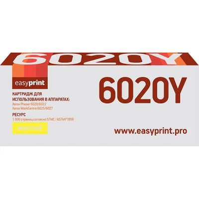Лот: 24662211. Фото: 1. Тонер-картридж EasyPrint LX-6020Y... Картриджи, расходные материалы