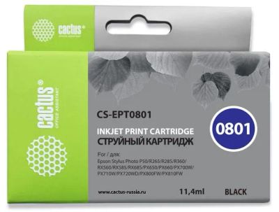 Лот: 24949535. Фото: 1. Картридж_струйный Cactus CS-EPT0801... Картриджи, расходные материалы
