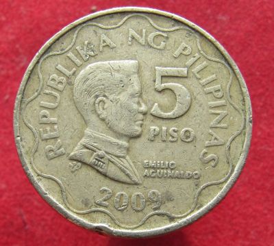 Лот: 15395835. Фото: 1. Филиппины 5 писо, 2009г. Остальные страны