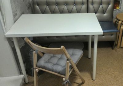 Лот: 10031685. Фото: 1. Продам белый стол Линнмон, ikea... Столы, стулья, обеденные группы