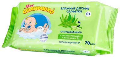Лот: 23723625. Фото: 1. Мое Солнышко Салфетки очищающие... Лекарства