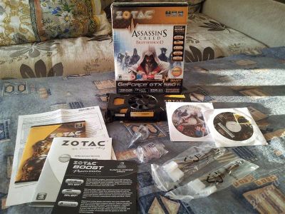 Лот: 2024420. Фото: 1. Zotac GeForce GTX 560Ti AMP 1280MB. Видеокарты