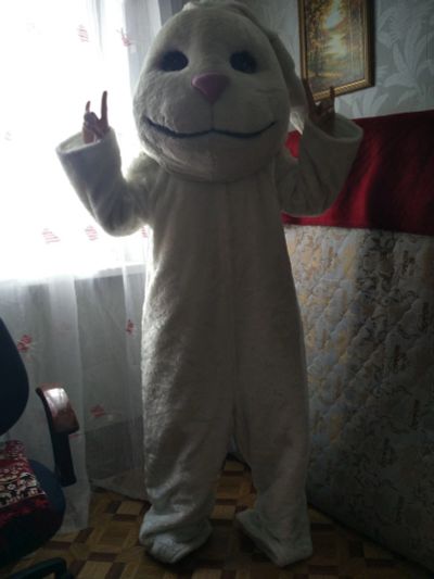 Лот: 11984619. Фото: 1. костюм зайца большой на праздник. Взрослые карнавальные костюмы