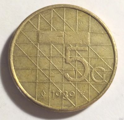 Лот: 15855531. Фото: 1. Нидерланды. 5 центов. 1989г. Европа