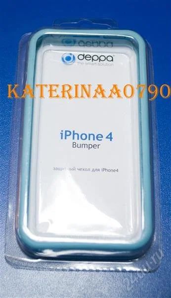 Лот: 1607160. Фото: 1. Защитный бампер iPhone 4G (синий... Чехлы, бамперы