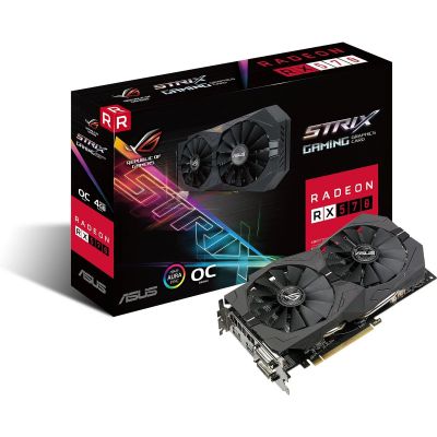 Лот: 14323586. Фото: 1. Видеокарта RX 570 4Gb ASUS Strix... Видеокарты