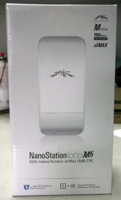 Лот: 9655057. Фото: 1. Радиомаршрутизатор 5Ггц NanoStation... Маршрутизаторы (роутеры)
