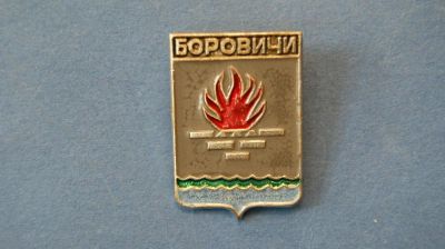 Лот: 11002913. Фото: 1. Значок герб " Боровичи " ( №903... Сувенирные