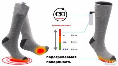 Лот: 16520586. Фото: 1. Теплые носки с подогревом. Хлопок... Снаряжение, маскировка