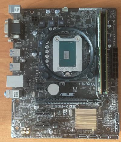 Лот: 21347677. Фото: 1. Asus B150M-K D3 (DDR3) + Intel... Комплекты запчастей