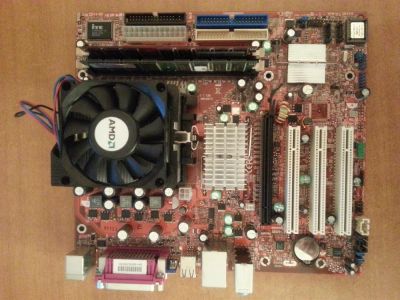 Лот: 2985613. Фото: 1. Foxconn 6100K8MB-RS + Проц Sempron. Материнские платы
