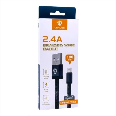 Лот: 22147744. Фото: 1. КАБЕЛЬ LENYES Lightning LC927i... Дата-кабели, переходники