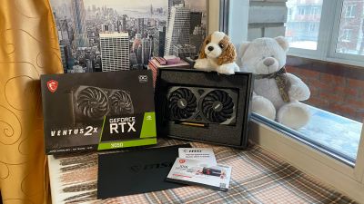 Лот: 20990338. Фото: 1. MSI GeForce RTX 3050 Ventus 2X... Видеокарты