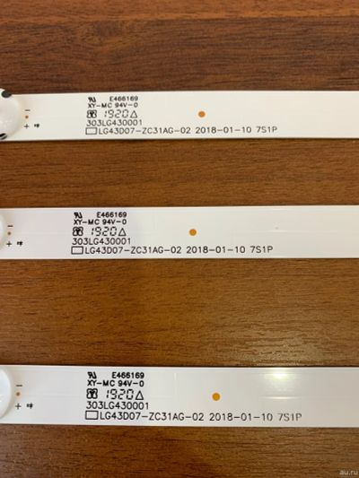 Лот: 17857268. Фото: 1. LED набор подсветки светодиоды43LK5910PL... Запчасти для телевизоров, видеотехники, аудиотехники