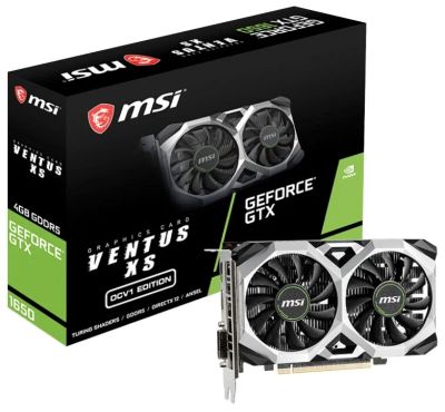Лот: 19088252. Фото: 1. Видеокарта 4Gb GTX1650 MSI Ventus... Видеокарты