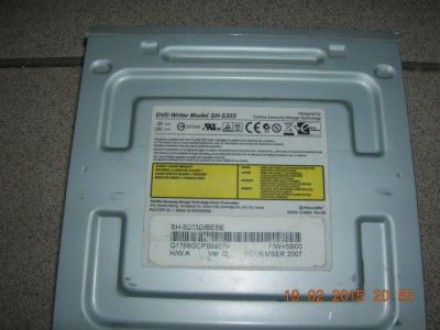 Лот: 5205313. Фото: 1. Неисправный DVD+-RW SATA SH-S203. Приводы CD, DVD, BR, FDD