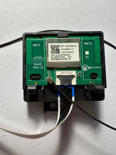 Лот: 24698725. Фото: 1. WI-FI модуль WT22M2600 07-MT7638-MA0G... Запчасти для телевизоров, видеотехники, аудиотехники