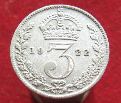 Лот: 15318822. Фото: 1. Серебро. Великобритания 3 пенса... Остальные страны