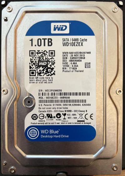Лот: 20026376. Фото: 1. Жесткий диск WDBlue 5. Жёсткие диски (HDD)