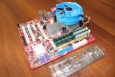 Лот: 2498886. Фото: 1. Мать MSI (775) + Проц E4700... Материнские платы