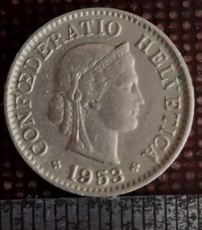 Лот: 24669438. Фото: 1. Монета 5 рапп пять рапен Швейцария... Европа