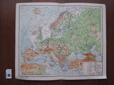 Лот: 167909. Фото: 1. карта европы 1953 год учпедгиз. Другое (литература)
