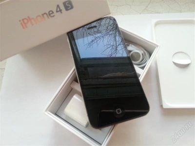 Лот: 2337736. Фото: 1. IPhone 4S 16Gb Черный Идеальное... Смартфоны