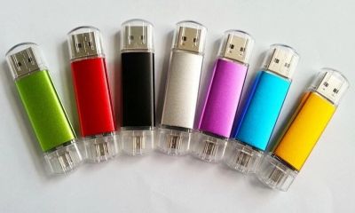 Лот: 5531931. Фото: 1. Двухсторонняя USB-microUSB флеш... USB-флеш карты