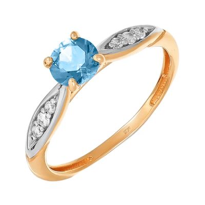 Лот: 23815262. Фото: 1. Кольцо TALANT из золота с топазом... Кольца, перстни