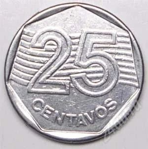 Лот: 1588075. Фото: 1. Бразилия. 25 сентаво 1994г. (1-2... Америка