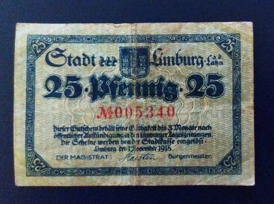 Лот: 19685376. Фото: 1. Германия нотгельд 25 пфеннингов... Частные выпуски, копии банкнот