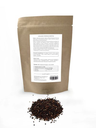 Лот: 17426191. Фото: 1. Крупа киноа черная из Перу ACT-Organic. Готовые блюда