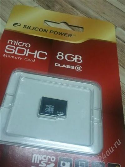 Лот: 1148225. Фото: 1. MicroSD/ SDHC 8 GB Карта памяти... Карты памяти