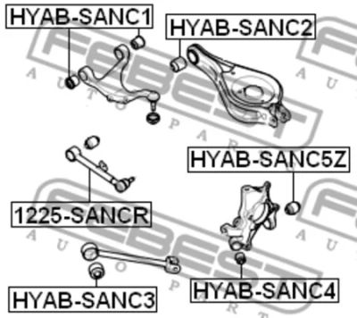Лот: 18592567. Фото: 1. Сайлентблок задней цапфы HYAB-SANC4... Ходовая, подвеска, рулевое управление
