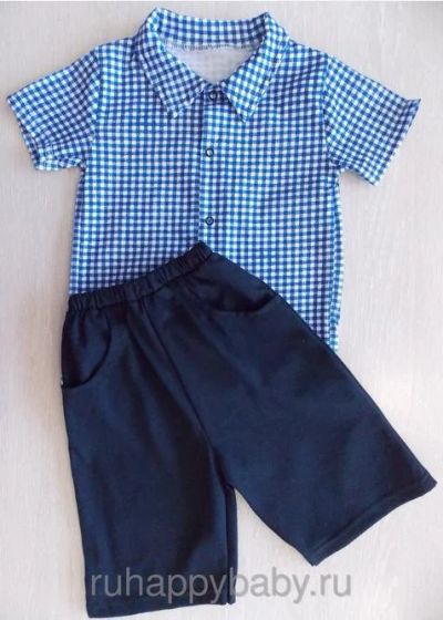 Лот: 6041773. Фото: 1. Рубашка+шорты для мальчика. Комплекты, комбинезоны, костюмы