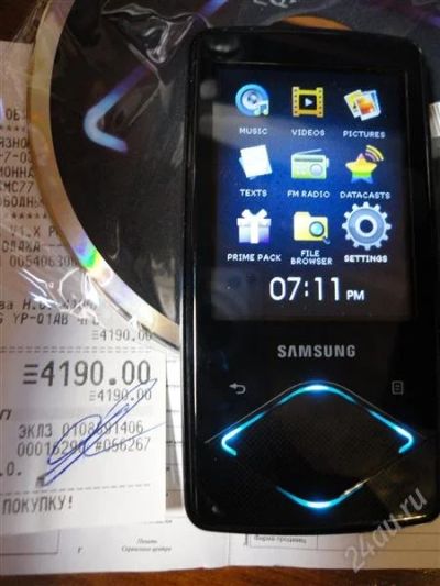 Лот: 836587. Фото: 1. Samsung YP-Q1AB 4Gb. Плееры