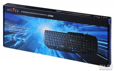 Лот: 13792186. Фото: 1. Клавиатура Oklick 470M Black USB... Клавиатуры и мыши