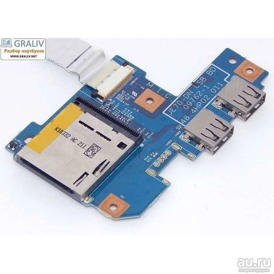 Лот: 9793461. Фото: 1. Плата с usb разъёмами + картридер... Платы расширения, контроллеры, доп. порты
