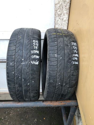 Лот: 20765164. Фото: 1. 2шт. 195-55-R15 Hankook Optimo... Шины