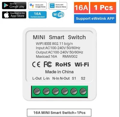 Лот: 21137919. Фото: 1. Смарт-переключатель WIFI, 16А... Умный дом