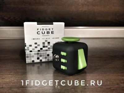 Лот: 9162855. Фото: 1. Fidget Cube (Фиджет Куб) Черный-зеленый... Другое (сувениры, подарки)