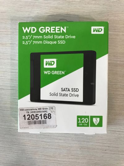 Лот: 18290530. Фото: 1. ssd wd green 120gb. SSD-накопители