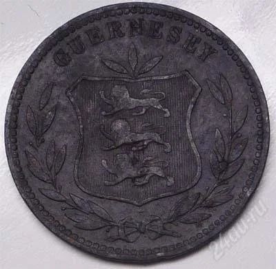 Лот: 857604. Фото: 1. Гернси. 8 даблес 1902г. Большая... Великобритания и острова