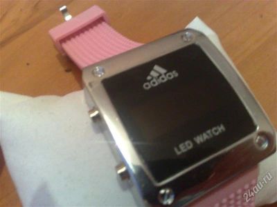 Лот: 1072025. Фото: 1. ЧАСЫ ADIDAS PINK LED. Другие наручные часы