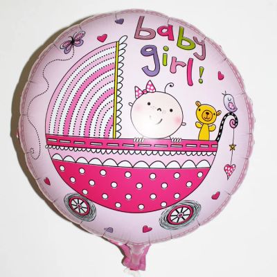 Лот: 6172387. Фото: 1. шарик baby girl. Воздушные шары