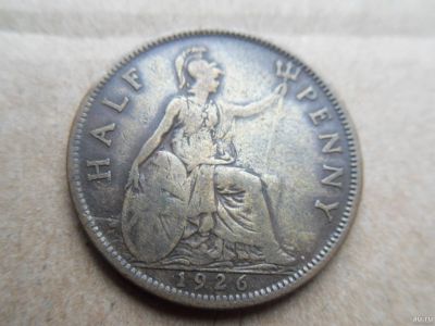Лот: 16179383. Фото: 1. Великобритания 1/2 пенни 1926... Великобритания и острова