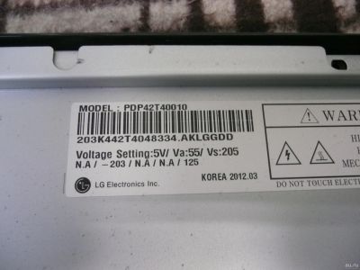 Лот: 17722793. Фото: 1. PDP42T40010 экран панель матрица... Запчасти для телевизоров, видеотехники, аудиотехники