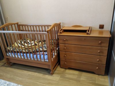 Лот: 15676710. Фото: 1. Кровать (матрас, постельное,бортики... Детские кровати и кроватки