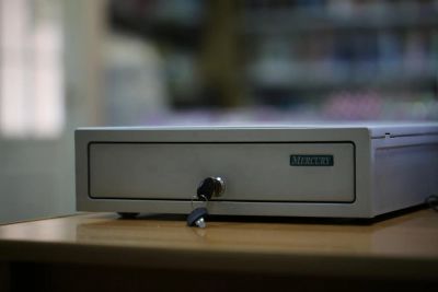 Лот: 11354976. Фото: 1. Денежный ящик Меркурий металический... Торговое